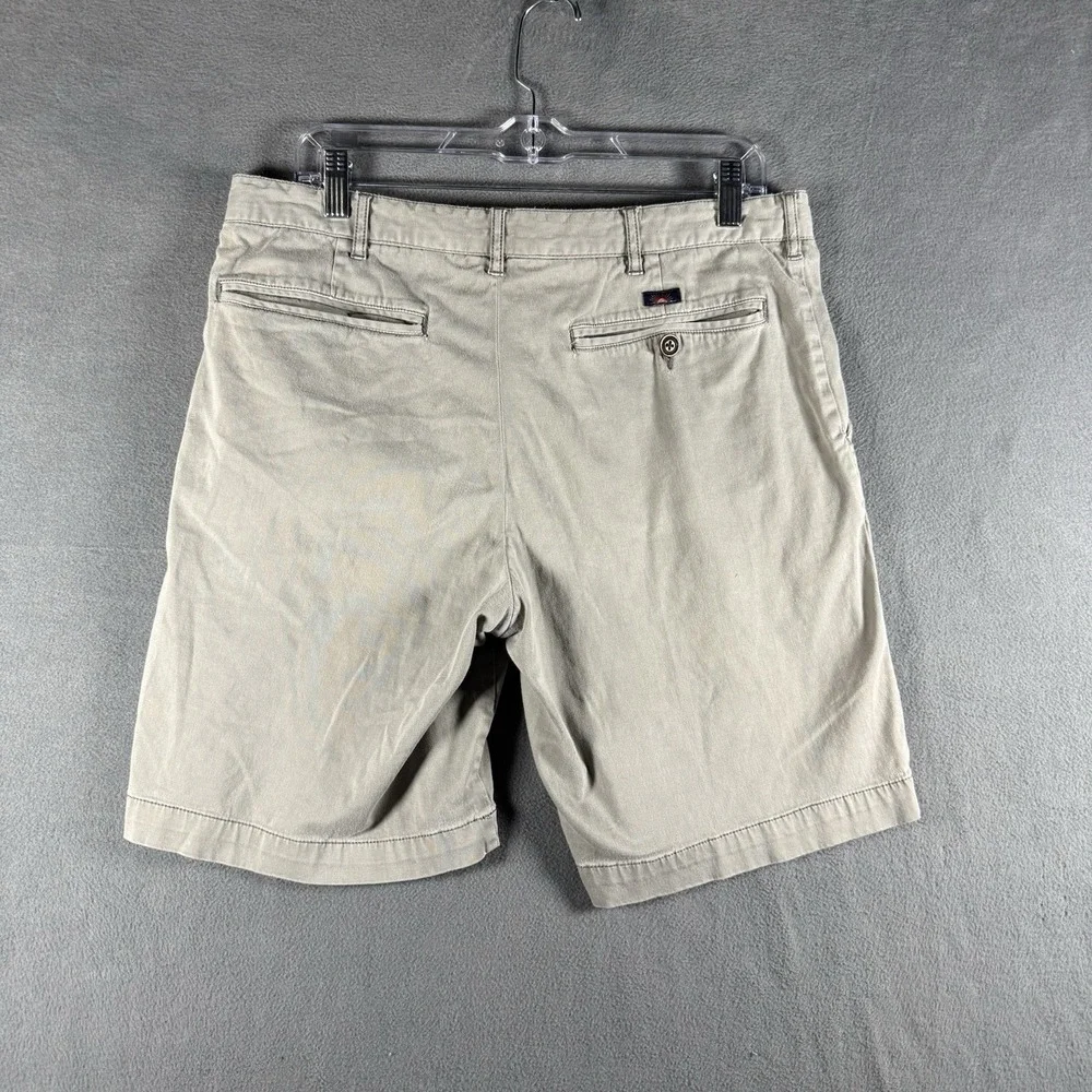 Faherty Men's Stone Gray Flat Front Shorts Size 35 Casual Summer